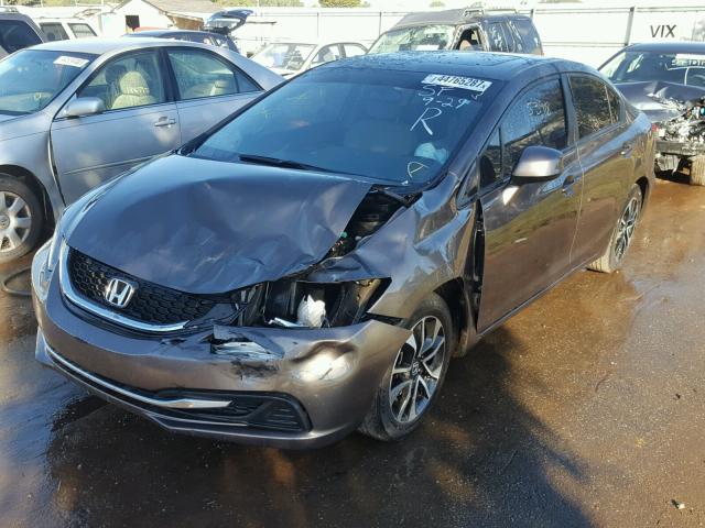 2HGFB2F86DH502897 - 2013 HONDA CIVIC EX GRAY photo 2