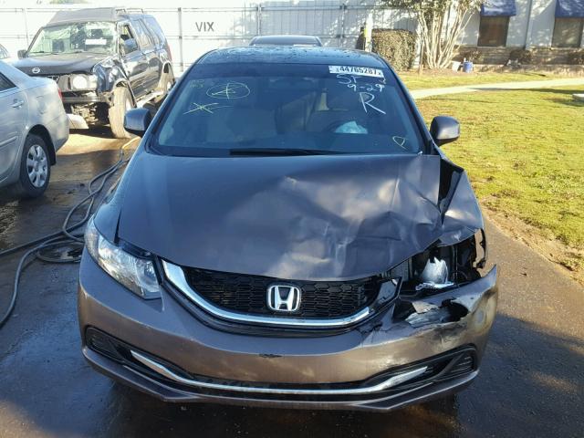 2HGFB2F86DH502897 - 2013 HONDA CIVIC EX GRAY photo 9