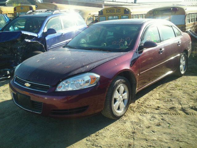 2G1WT58N579261972 - 2007 CHEVROLET IMPALA LT MAROON photo 2