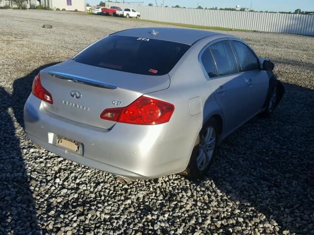 JN1CV6AP6AM400347 - 2010 INFINITI G37 BASE SILVER photo 4