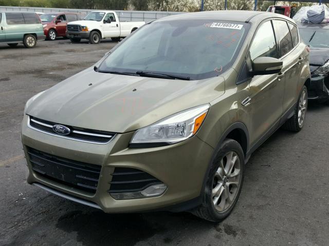 1FMCU9H93DUC87000 - 2013 FORD ESCAPE SEL GREEN photo 2