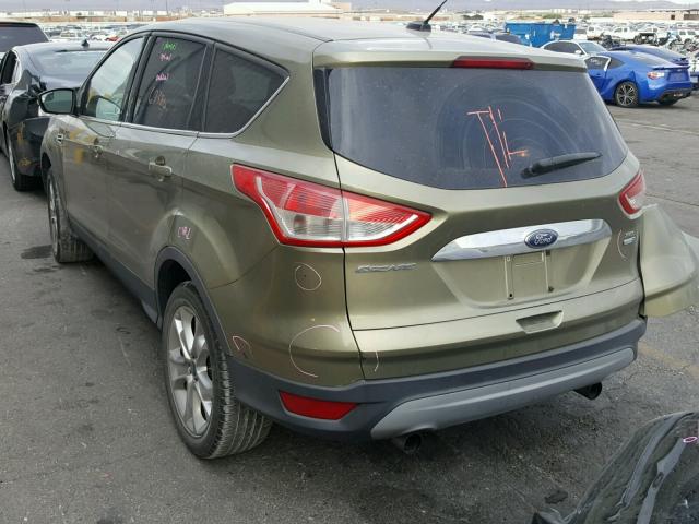 1FMCU9H93DUC87000 - 2013 FORD ESCAPE SEL GREEN photo 3