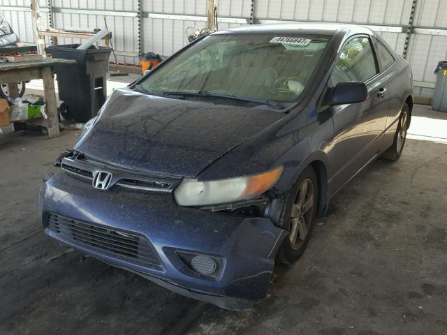 2HGFG12638H561993 - 2008 HONDA CIVIC BLUE photo 2