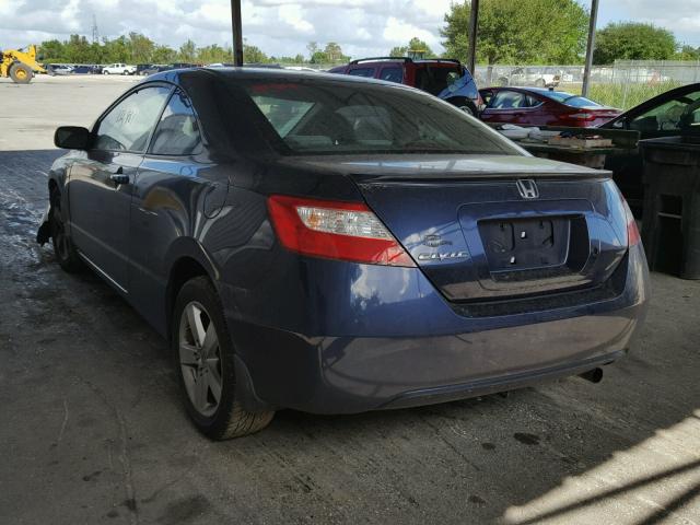 2HGFG12638H561993 - 2008 HONDA CIVIC BLUE photo 3