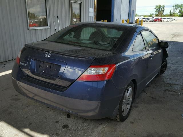 2HGFG12638H561993 - 2008 HONDA CIVIC BLUE photo 4