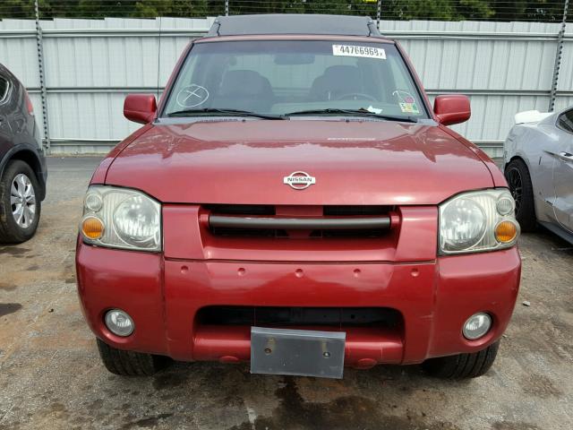 1N6ED27T71C357808 - 2001 NISSAN FRONTIER C RED photo 9