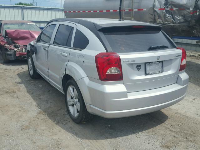 1B3CB3HA3BD298207 - 2011 DODGE CALIBER MA SILVER photo 3