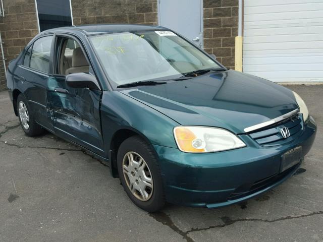 2HGES16541H596432 - 2001 HONDA CIVIC LX GREEN photo 1