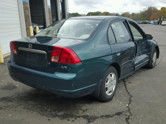 2HGES16541H596432 - 2001 HONDA CIVIC LX GREEN photo 4