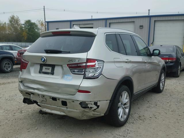 5UXWX5C53BL705224 - 2011 BMW X3 BEIGE photo 4