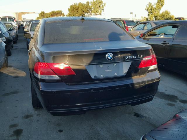 WBAHN83577DT65480 - 2007 BMW 750 BLACK photo 3