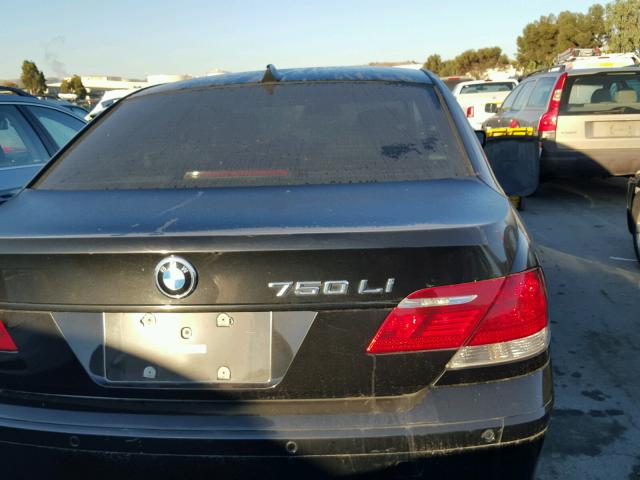 WBAHN83577DT65480 - 2007 BMW 750 BLACK photo 9