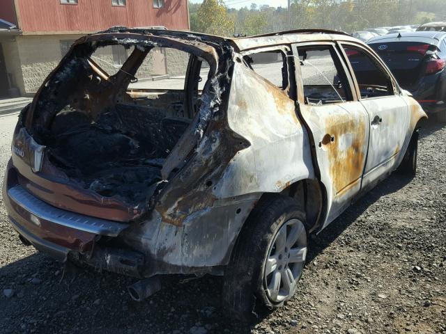 JN8AZ08W97W641534 - 2007 NISSAN MURANO SL BURN photo 4