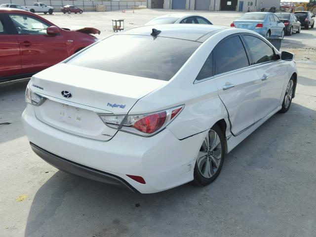 KMHEC4A46DA072662 - 2013 HYUNDAI SONATA HYB WHITE photo 4