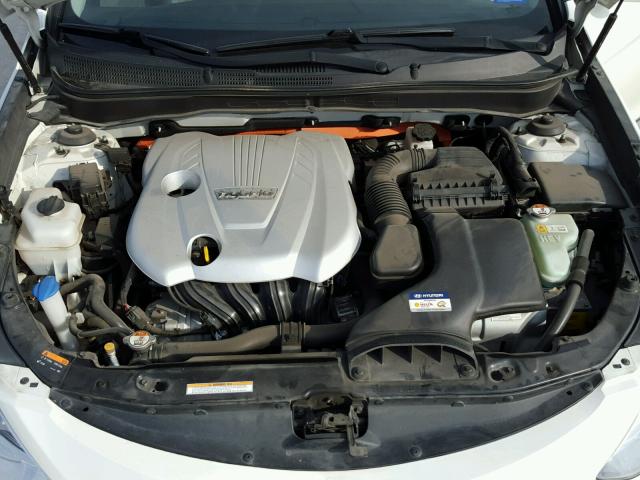 KMHEC4A46DA072662 - 2013 HYUNDAI SONATA HYB WHITE photo 7