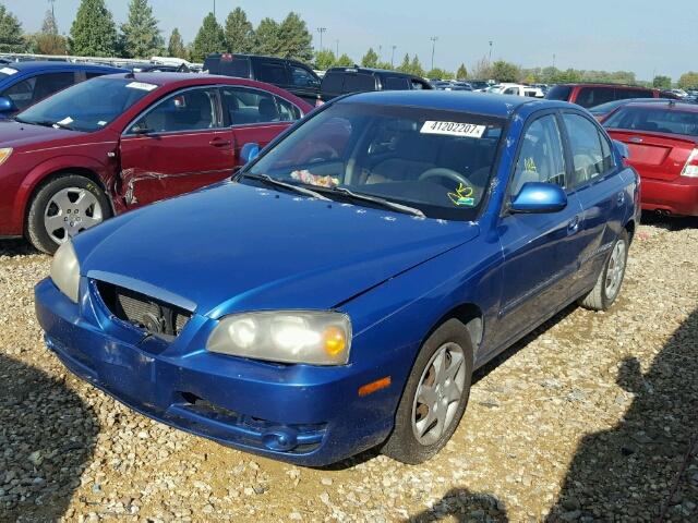 KMHDN46D54U845277 - 2004 HYUNDAI ELANTRA GL BLUE photo 2