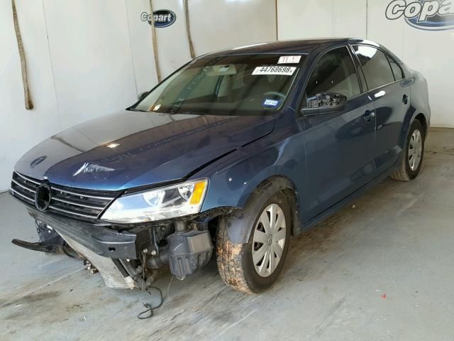 3VW2K7AJ2FM310088 - 2015 VOLKSWAGEN JETTA BASE 蓝色 照片 2