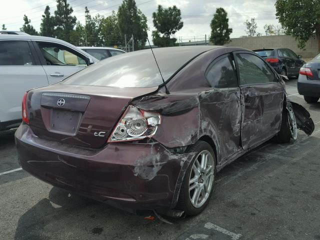 JTKDE177570178890 - 2007 TOYOTA SCION TC 勃艮第红 照片 4