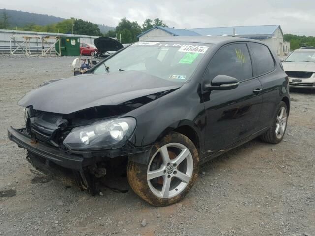 WVWAB7AJ4CW104751 - 2012 VOLKSWAGEN GOLF BLACK photo 2