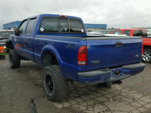 1FTNW21PX3EB41984 - 2003 FORD F250 SUPER BLUE photo 3