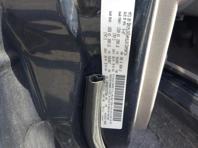 1J8HH68237C673564 - 2007 JEEP COMMANDER CHARCOAL photo 10