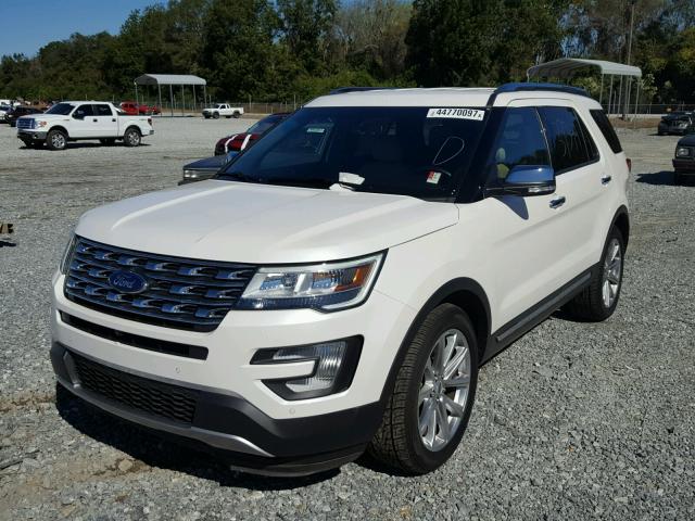 1FM5K7F89GGD04172 - 2016 FORD EXPLORER L WHITE photo 2