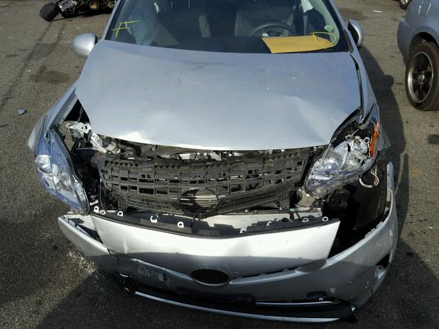JTDKN3DP9E3054230 - 2014 TOYOTA PRIUS PLUG SILVER photo 9