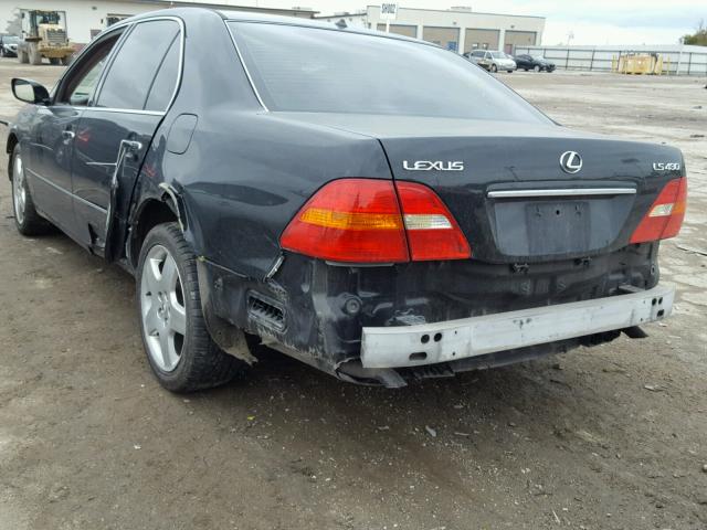 JTHBN30F820079239 - 2002 LEXUS LS 430 BLACK photo 3