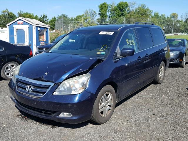 5FNRL38845B000845 - 2005 HONDA ODYSSEY TO BLUE photo 2