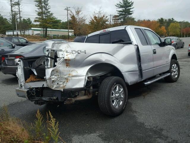 1FTFX1ET2EFA65709 - 2014 FORD F150 SUPER SILVER photo 4