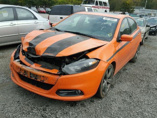 1C3CDFBA9DD267389 - 2013 DODGE DART SXT ORANGE photo 2