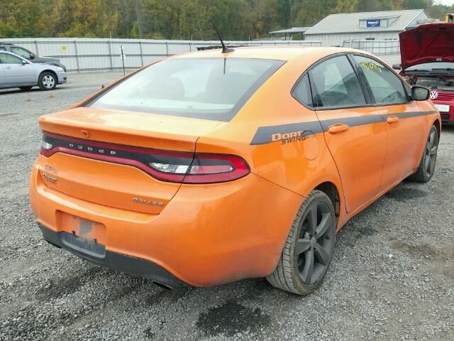 1C3CDFBA9DD267389 - 2013 DODGE DART SXT ORANGE photo 4