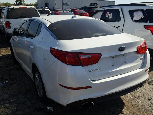 5XXGM4A73EG315452 - 2014 KIA OPTIMA LX WHITE photo 3