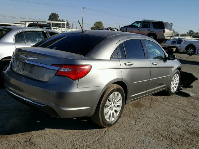 1C3CCBAB6CN199776 - 2012 CHRYSLER 200 LX GRAY photo 4