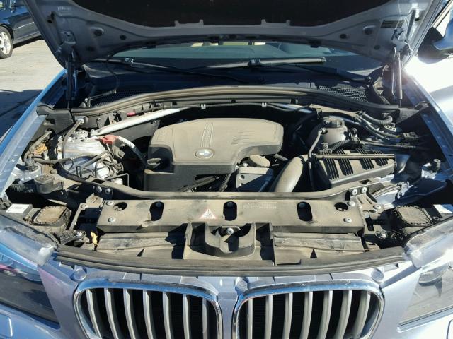 5UXWX9C57E0D09541 - 2014 BMW X3 BLUE photo 7