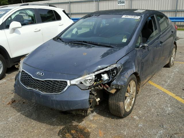 KNAFX4A85E5087399 - 2014 KIA FORTE EX GRAY photo 2