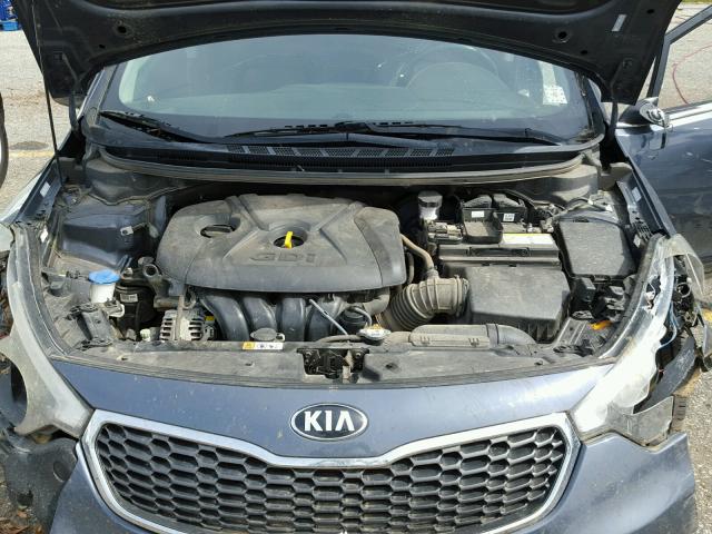 KNAFX4A85E5087399 - 2014 KIA FORTE EX GRAY photo 7