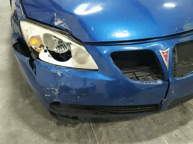 1G2ZF58B874193997 - 2007 PONTIAC G6 VALUE L BLUE photo 9