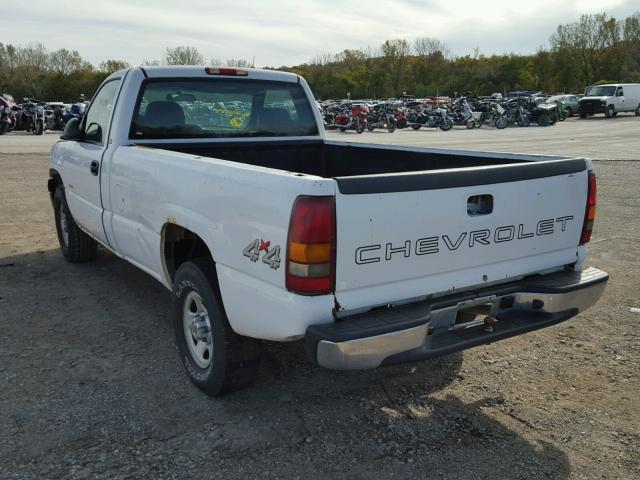 1GCEK14V81Z231477 - 2001 CHEVROLET SILVERADO WHITE photo 3