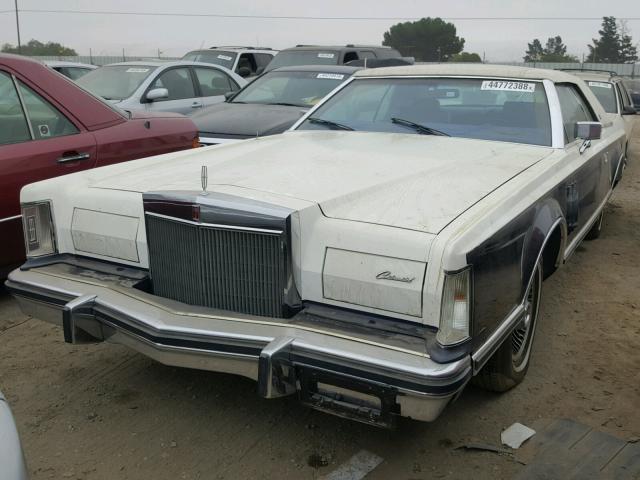 9Y89S744978 - 1979 LINCOLN MARK V BLUE photo 2