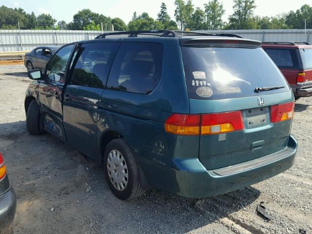 2HKRL18582H504712 - 2002 HONDA ODYSSEY LX GREEN photo 3