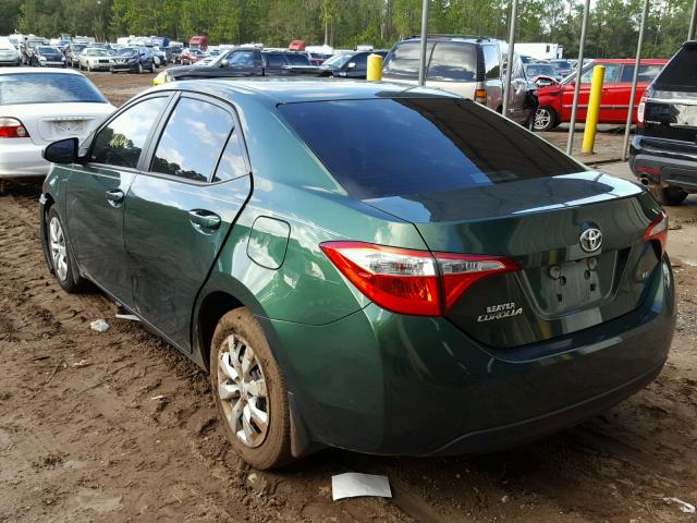 2T1BURHE1GC507457 - 2016 TOYOTA COROLLA GREEN photo 3