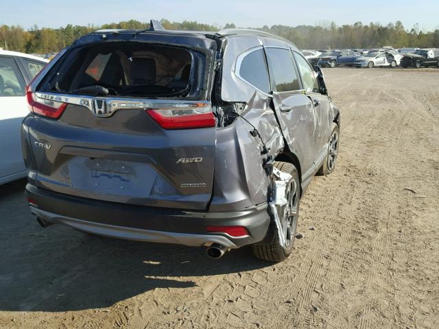 2HKRW2H96HH600122 - 2017 HONDA CR-V TOURI GRAY photo 4