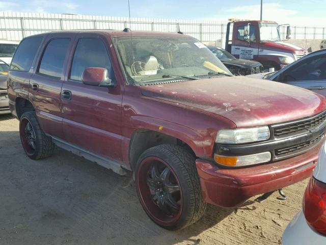 1GNEK13T25R141870 - 2005 CHEVROLET TAHOE RED photo 1