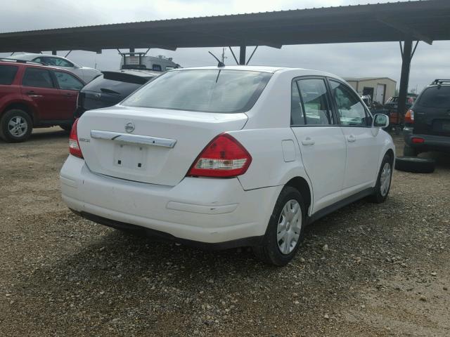 3N1BC1AP9AL352275 - 2010 NISSAN VERSA S WHITE photo 4