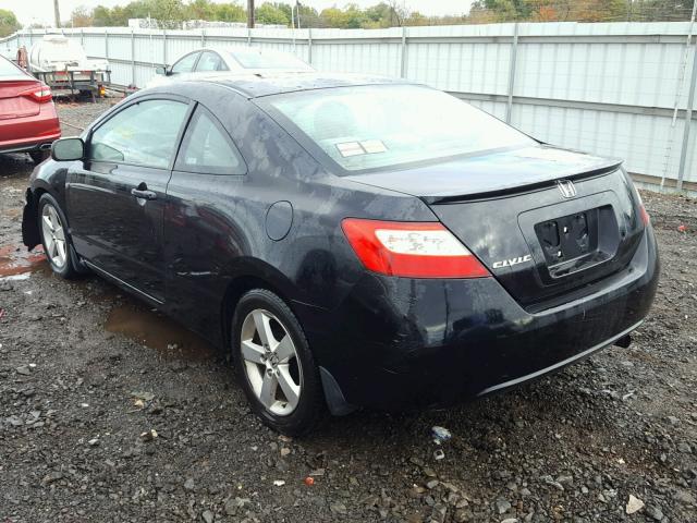 2HGFG12628H523400 - 2008 HONDA CIVIC BLACK photo 3