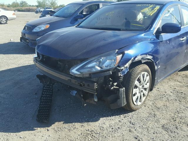 3N1AB7AP2GY322418 - 2016 NISSAN SENTRA S BLUE photo 9