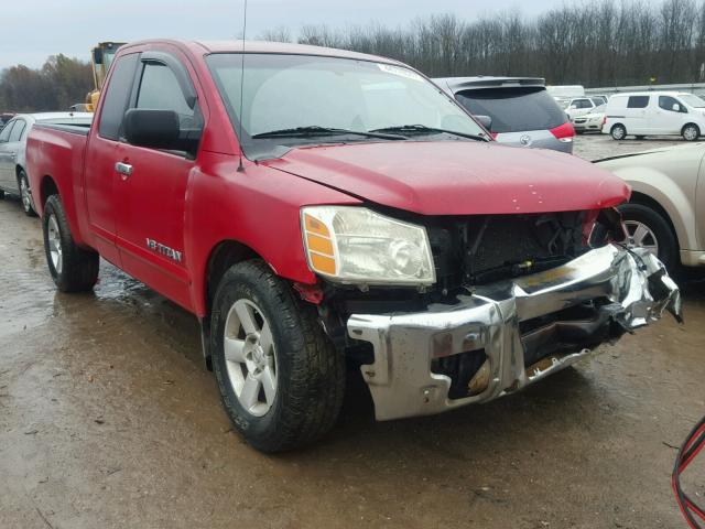 1N6BA06A96N575311 - 2006 NISSAN TITAN XE RED photo 1