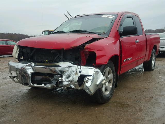 1N6BA06A96N575311 - 2006 NISSAN TITAN XE RED photo 2