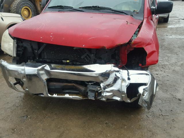 1N6BA06A96N575311 - 2006 NISSAN TITAN XE RED photo 9